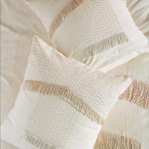 SOLD Anthropologie Euro Sham with fringe detail